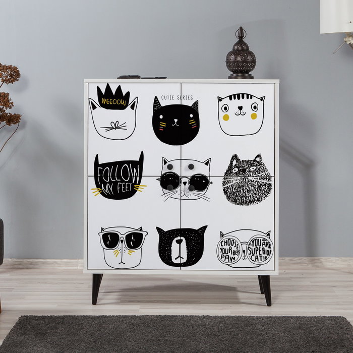 Hanah Home Multilüx Cats Armario Multiusos